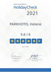 Auszeichnung Holidaycheck Hotel in Bad Elster 2021