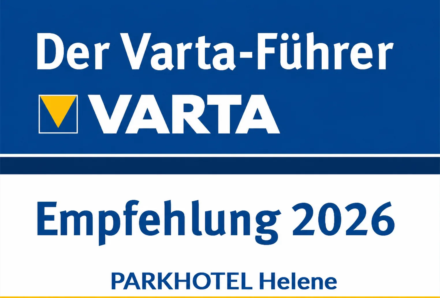 Varta Auszeichnung Hotel Bad Elster 2023